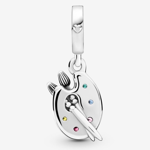 NWOT Artist's Palette Dangle Charm Sterling Silver 925 - Picture 2 of 9